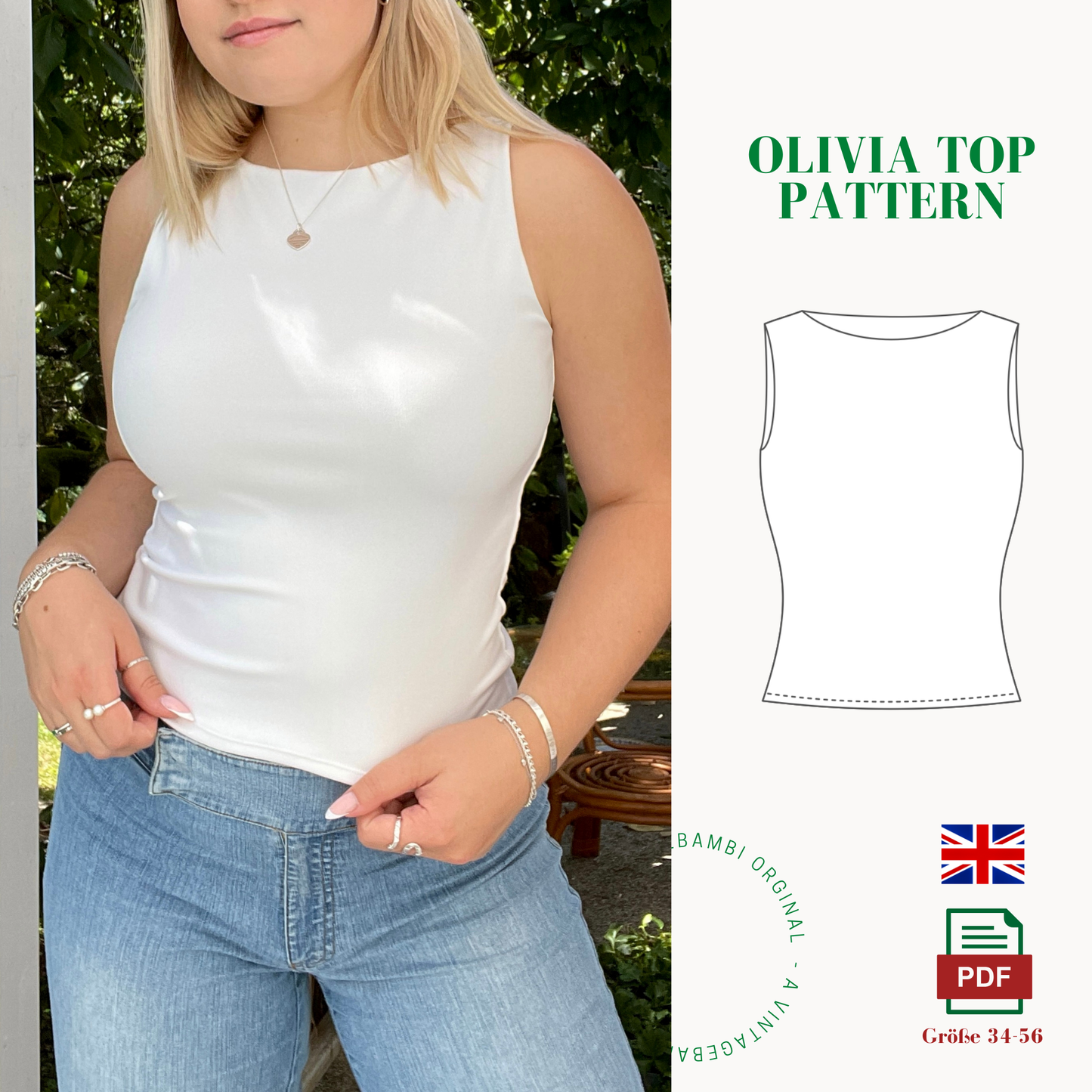 Olivia Top Sewing Pattern ENGLISH