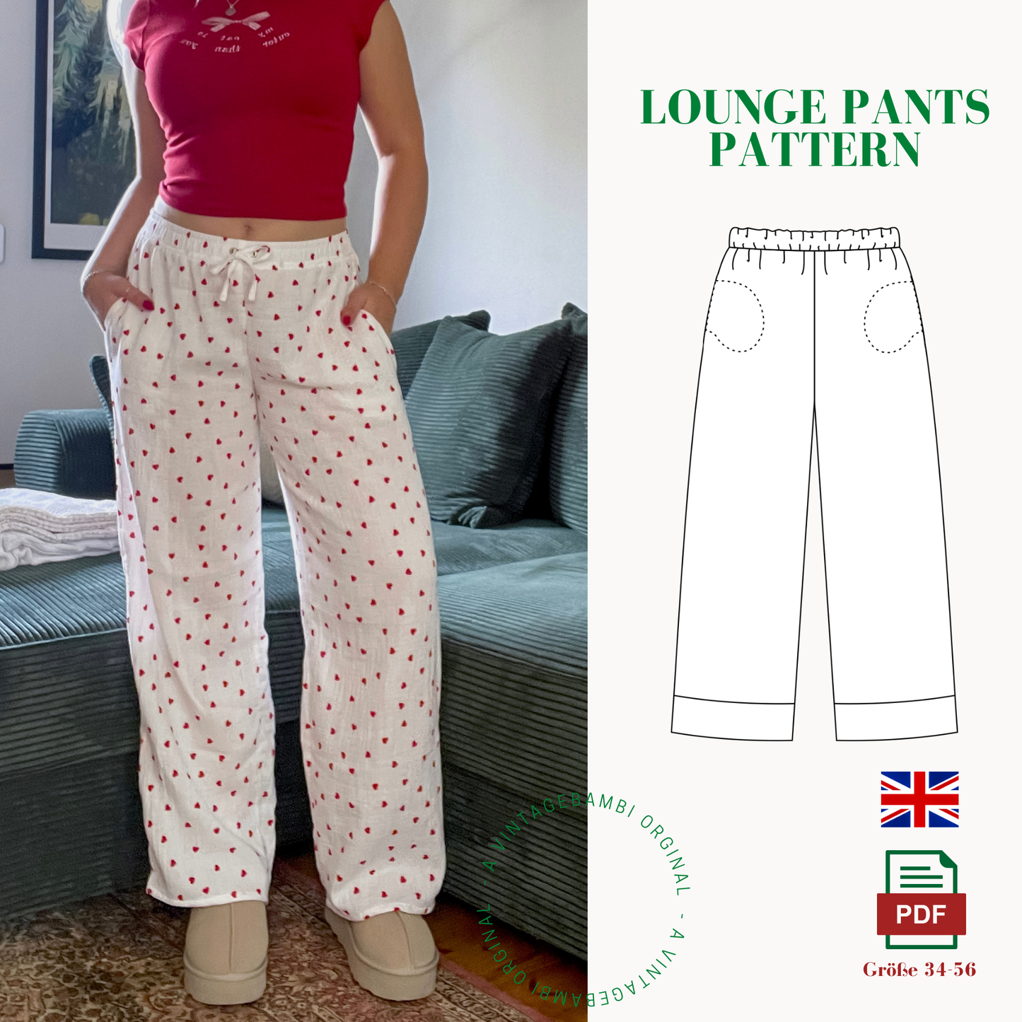 Lounge Pants Sewing Pattern ENGLISH