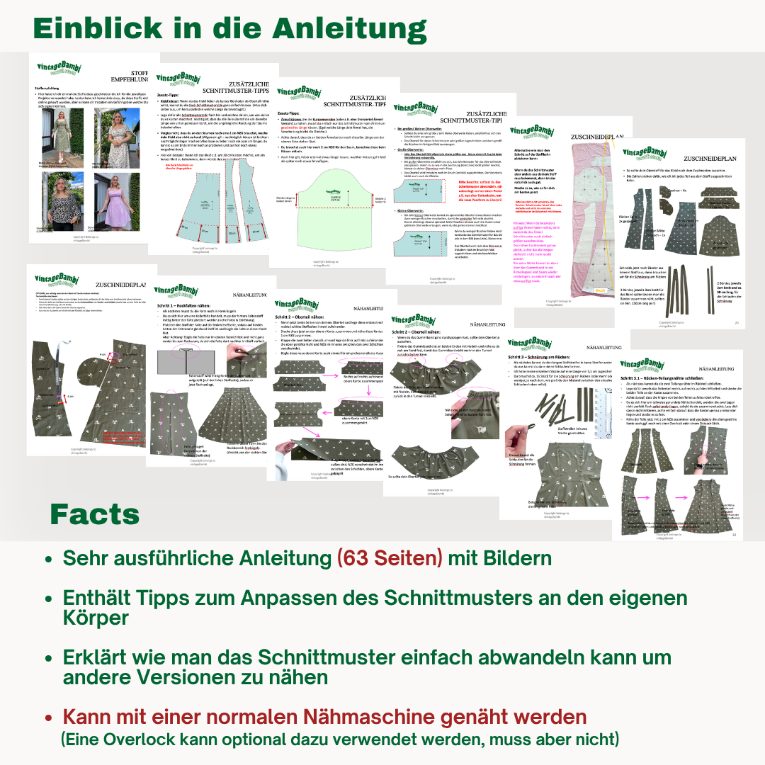 Mira Kleid Schnittmuster DEUTSCH