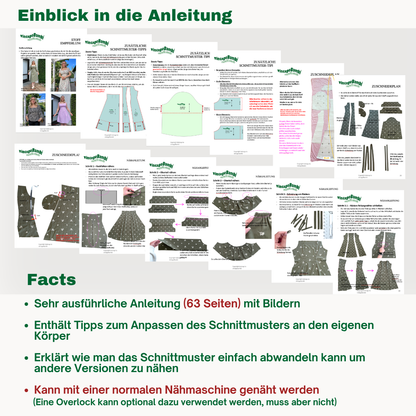 Mira Kleid Schnittmuster DEUTSCH