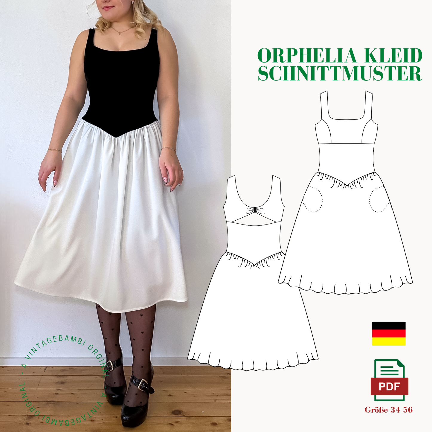 Orphelia Kleid Schnittmuster DEUTSCH