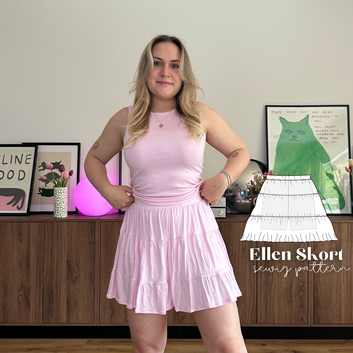 2 in 1 - Ellen Skort Schnittmuster DEUTSCH