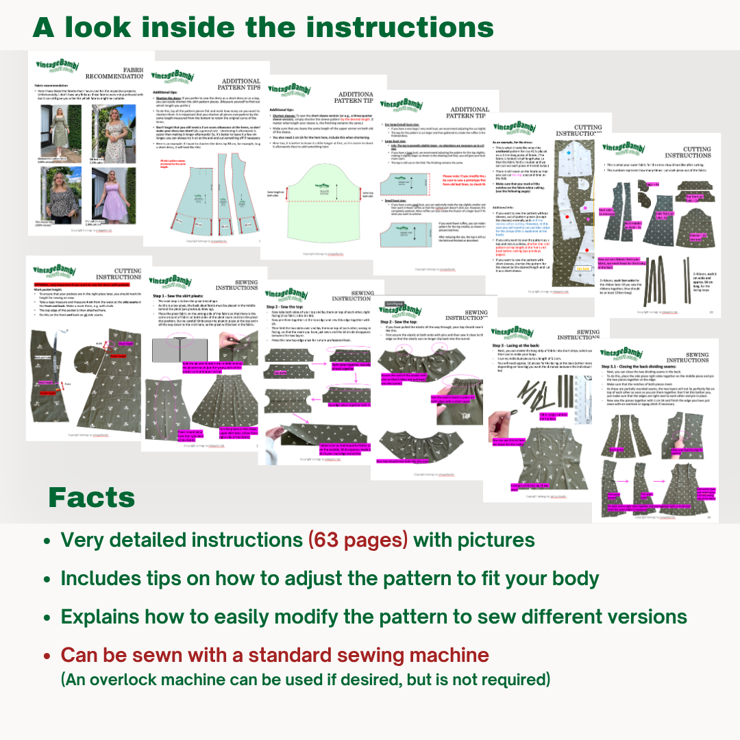 Mira dress sewingpattern ENGLISH