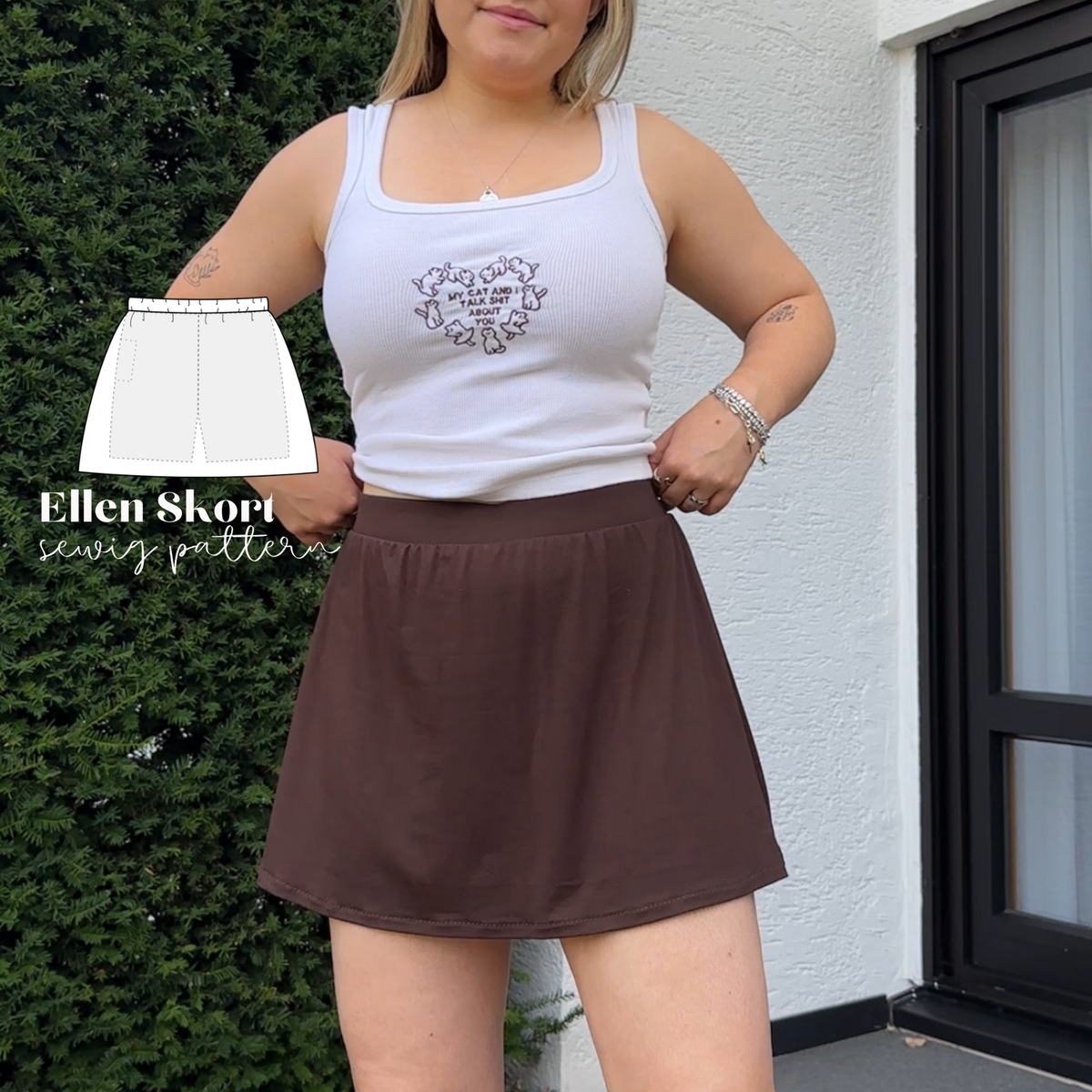 2 in 1 - Ellen Skort Schnittmuster DEUTSCH