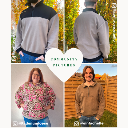 Sammy Sweatshirt Schnittmuster DEUTSCH