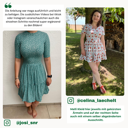 Melli Kleid Schnittmuster DEUTSCH