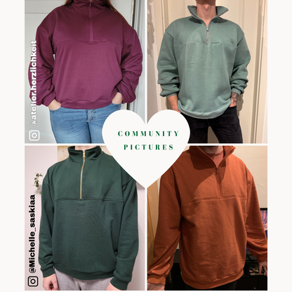 Sammy Sweatshirt Schnittmuster DEUTSCH