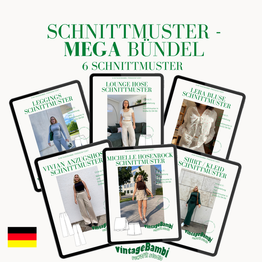 MEGA Schnittmuster Bündel DEUTSCH