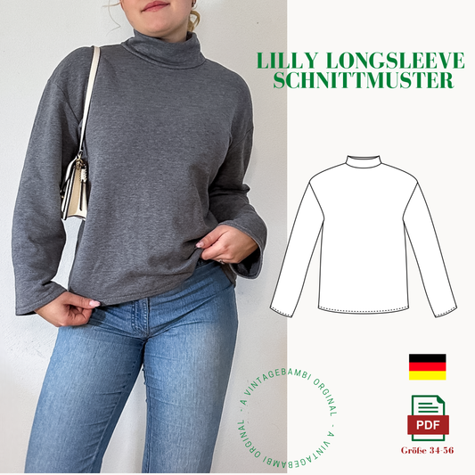 Lilly Longsleeve Schnittmuster DEUTSCH