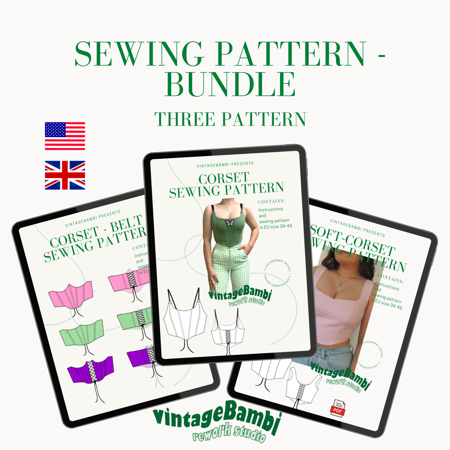 VintageBambi Sewing Pattern - Bundle ENGLISH