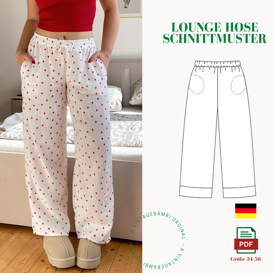 Lounge Hose Schnittmuster DEUTSCH