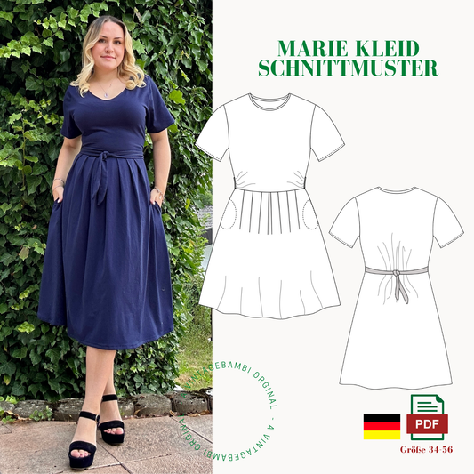 Marie Kleid Schnittmuster DEUTSCH