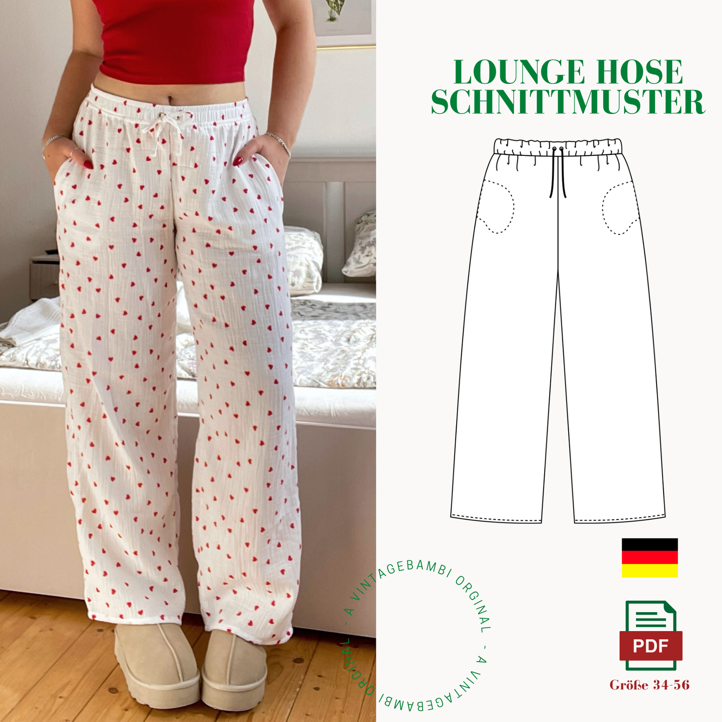 Lounge Hose Schnittmuster Deutsch