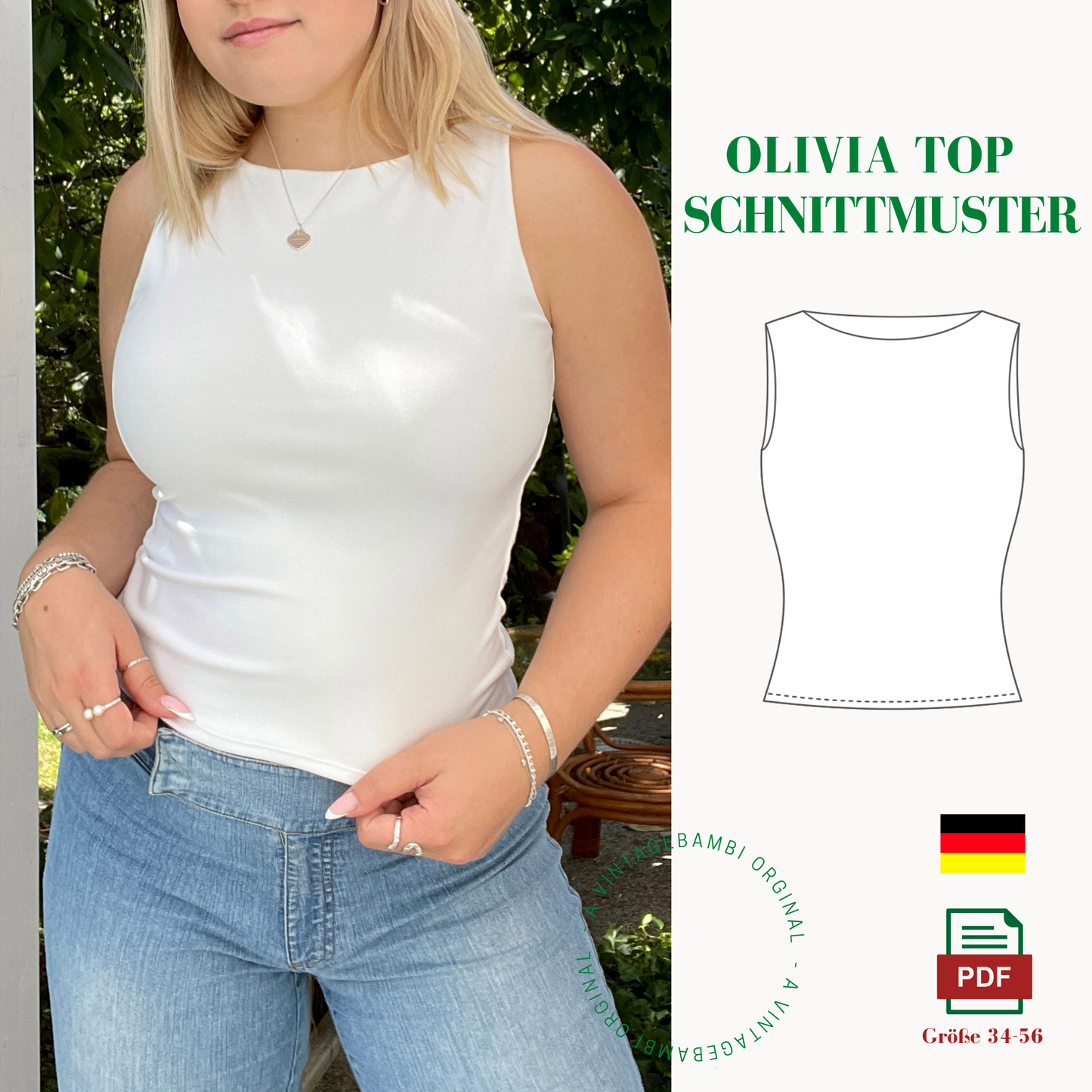 Olivia Top Schnittmuster DEUTSCH