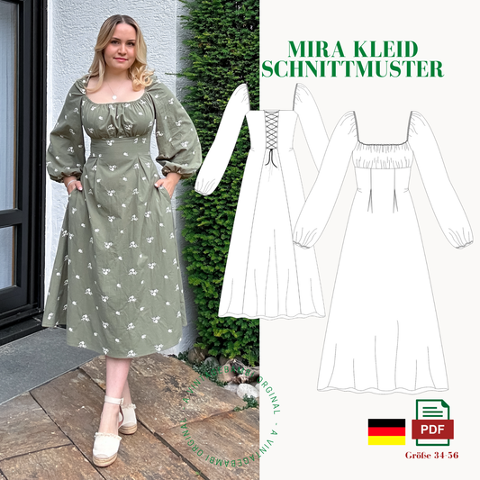 Mira Kleid Schnittmuster DEUTSCH