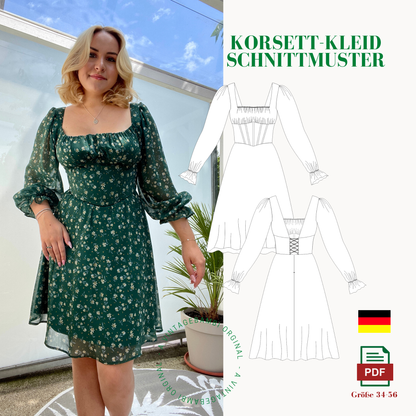 Korsett Kleid Schnittmuster DEUTSCH