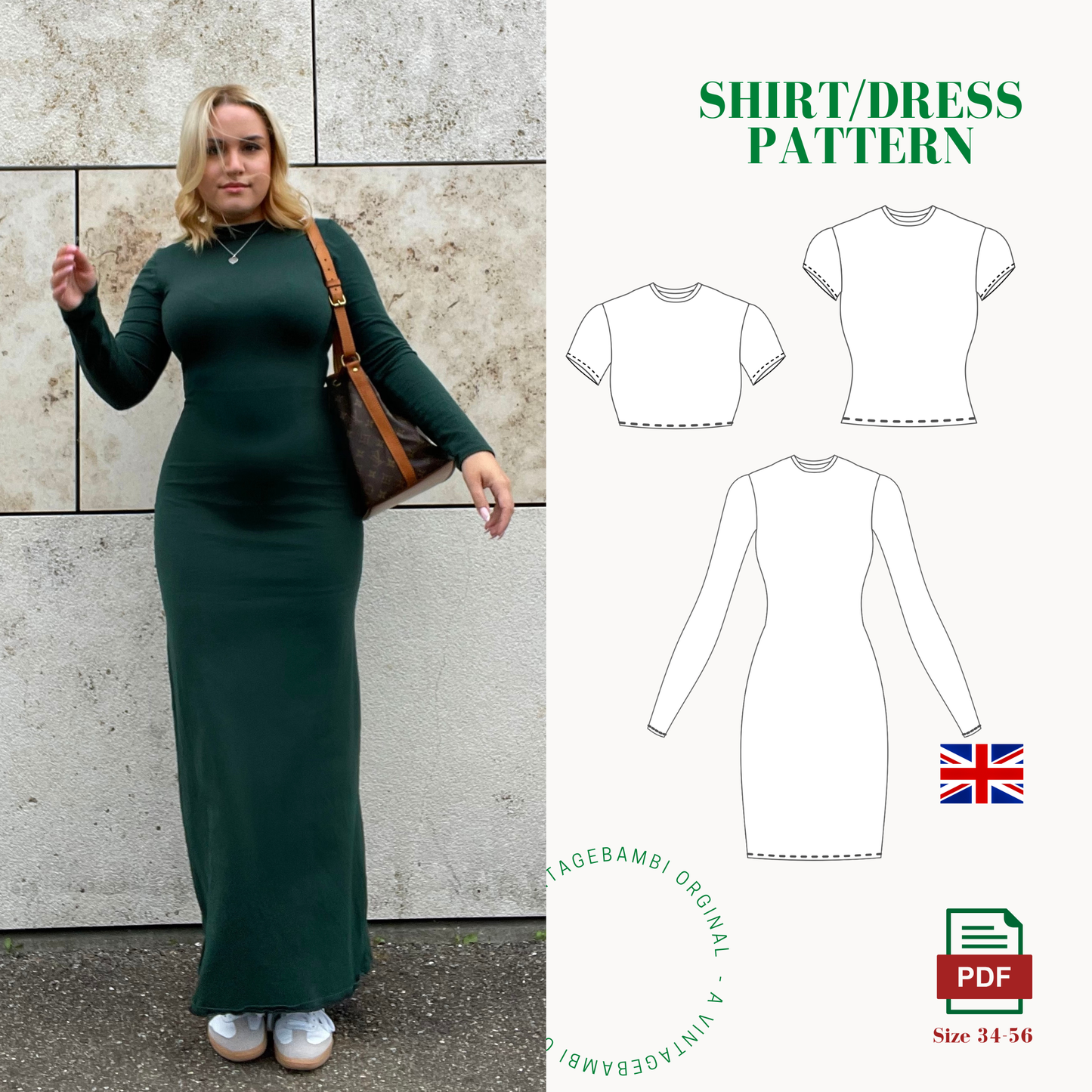 Shirt / Dress pattern ENGLISH