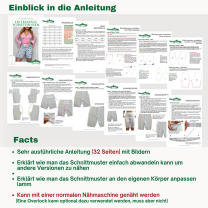 Liz Leggings Schnittmuster DEUTSCH