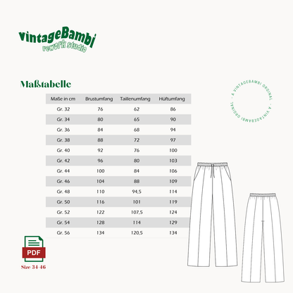 Leo Hose Schnittmuster Deutsch