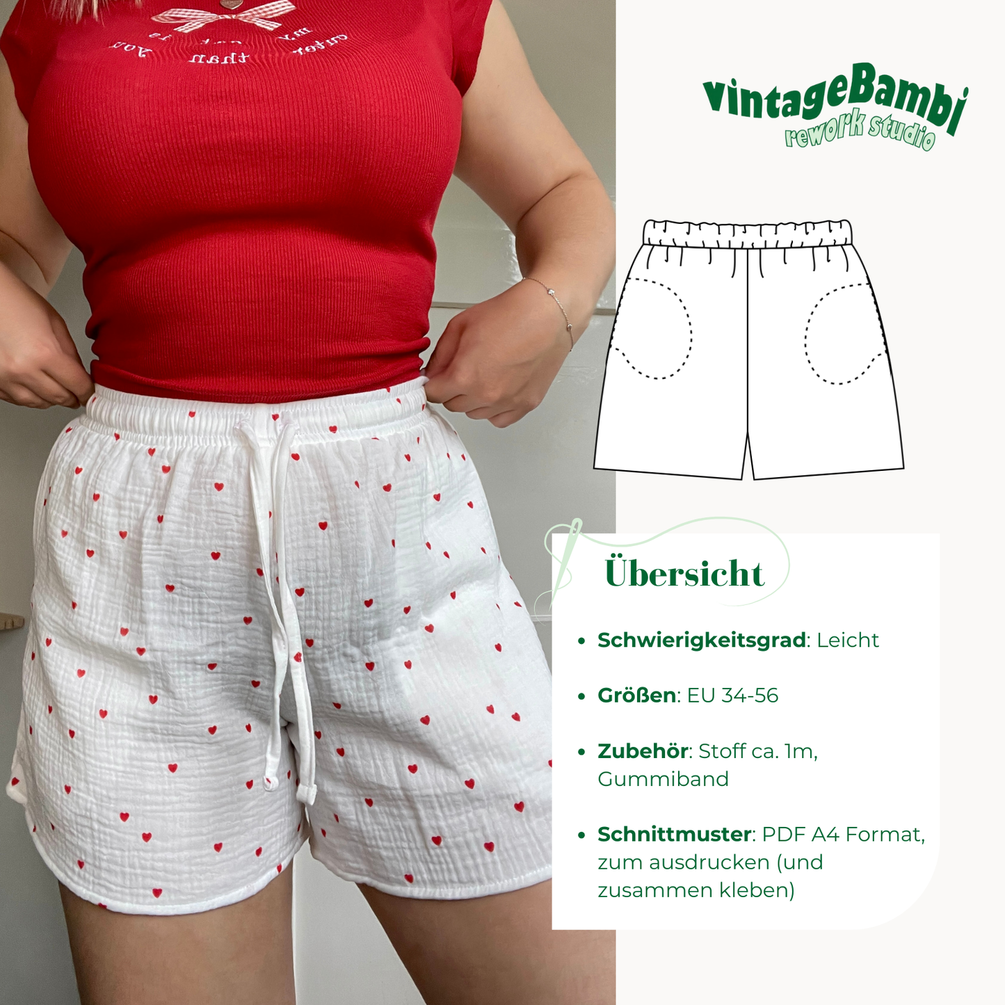 Shorts Lucy Schnittmuster DEUTSCH