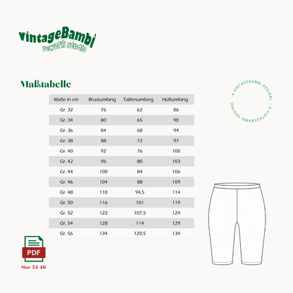 Liz Leggings Schnittmuster DEUTSCH