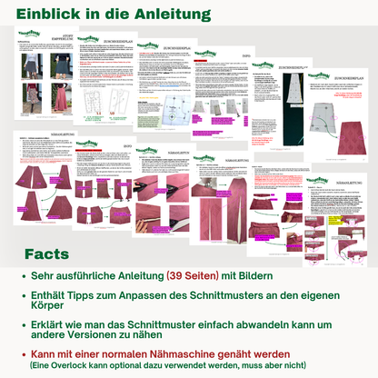 "The simple Skirt" Schnittmuster DEUTSCH