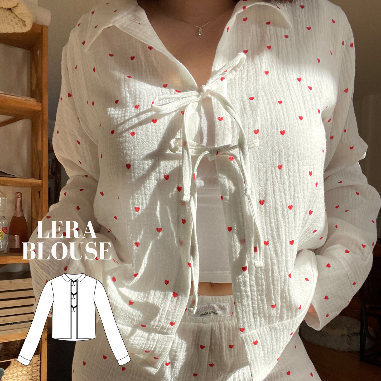 Lera Blouse Sewing Pattern ENGLISH