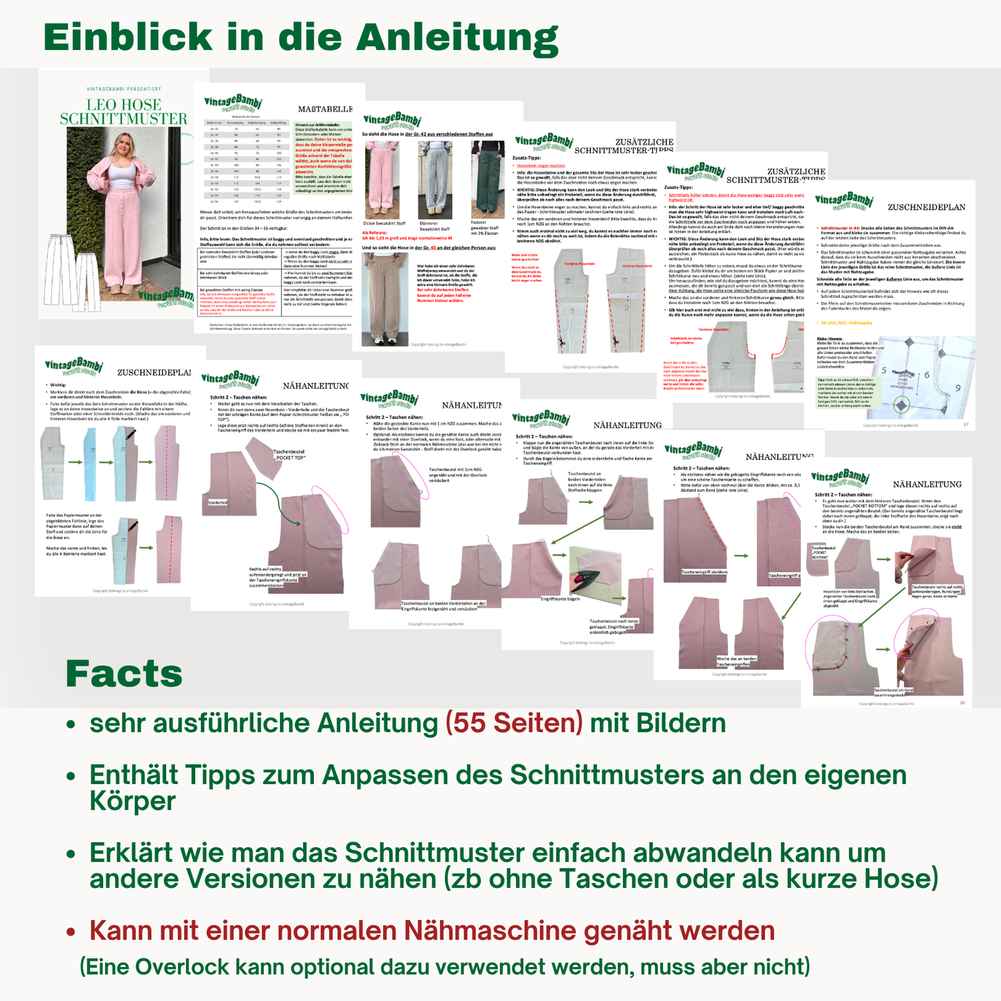Leo Hose Schnittmuster Deutsch