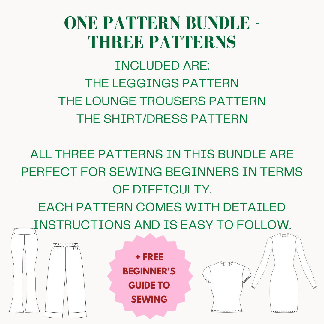 Beginner sewing patterns bundle