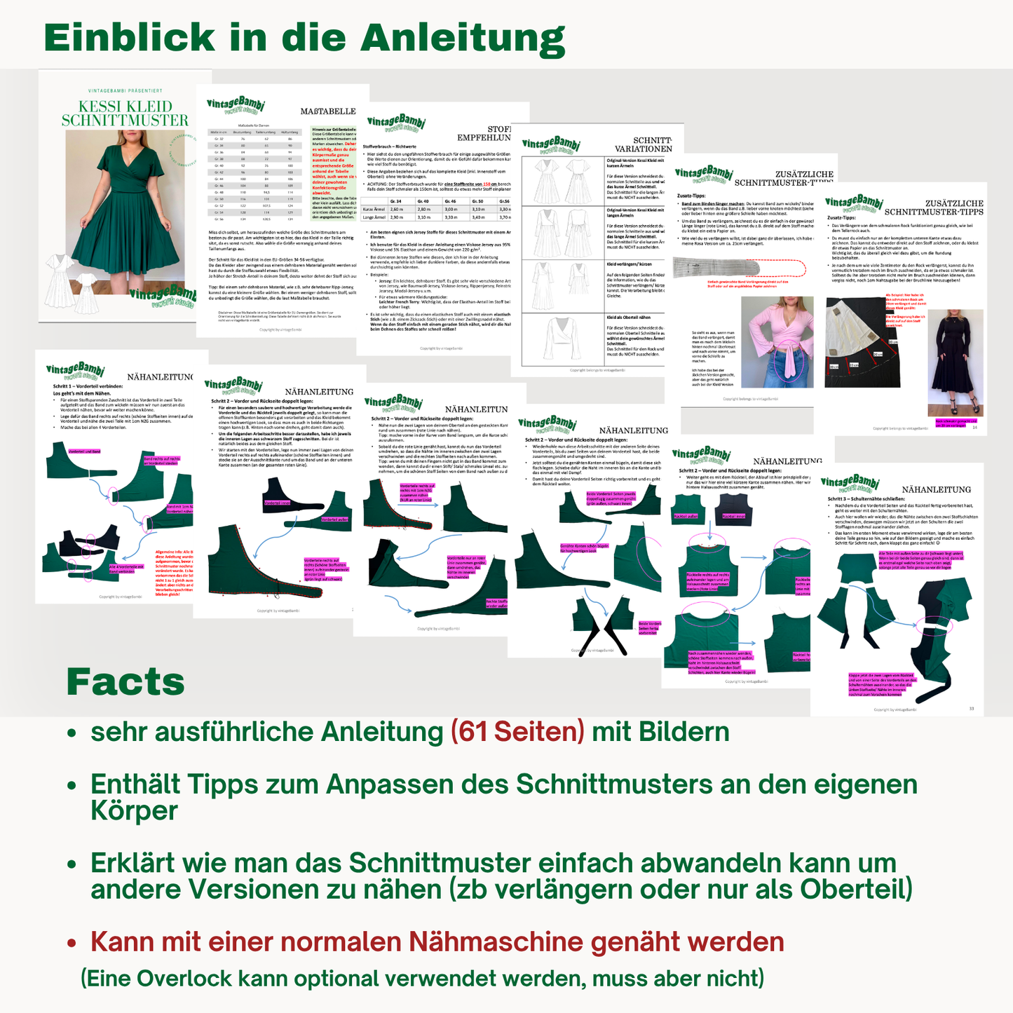 Kessi Kleid Schnittmuster Deutsch