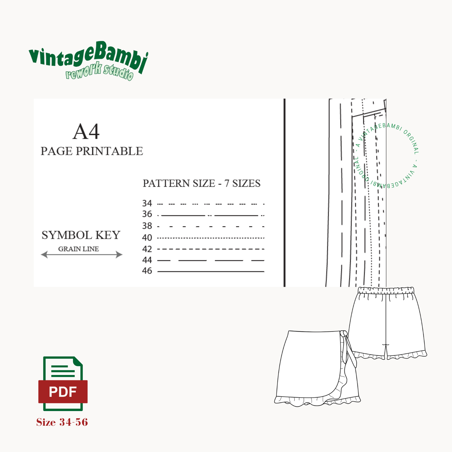 Michelle Skort pattern ENGLISH