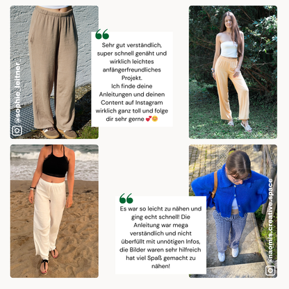 Lounge Hose Schnittmuster DEUTSCH