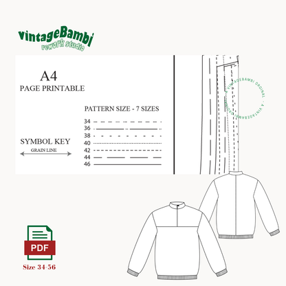 Sammy sweatshirt pattern ENGLISH