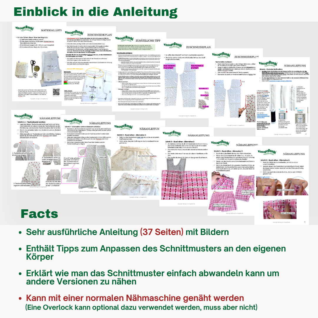 Lounge Hose Schnittmuster Deutsch