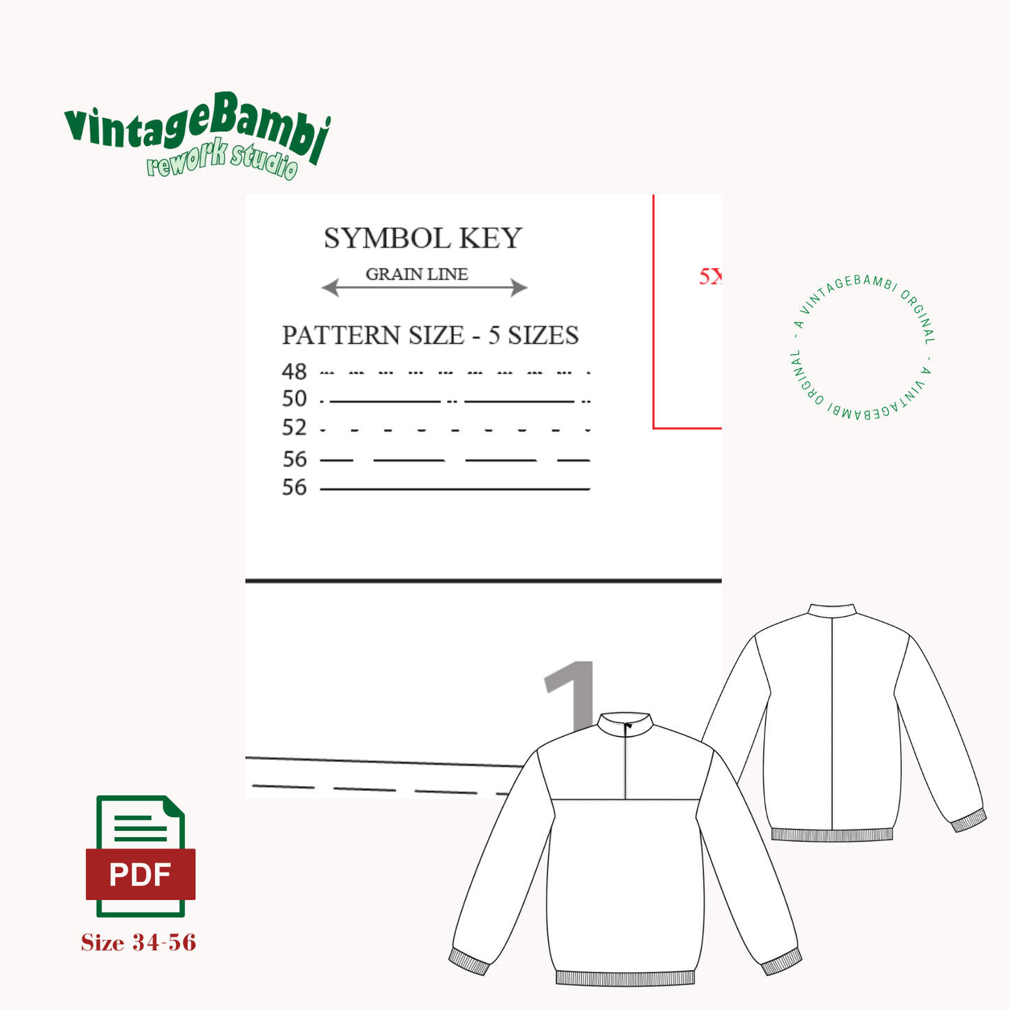 Sammy sweatshirt pattern ENGLISH