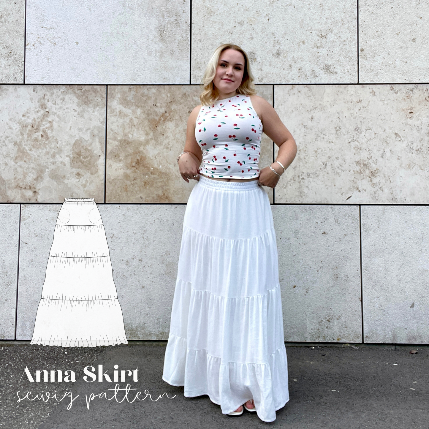 Anna Skirt sewing pattern ENGLISH