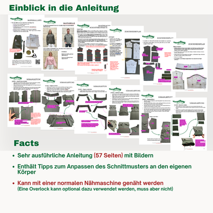 Sammy Sweatshirt Schnittmuster DEUTSCH