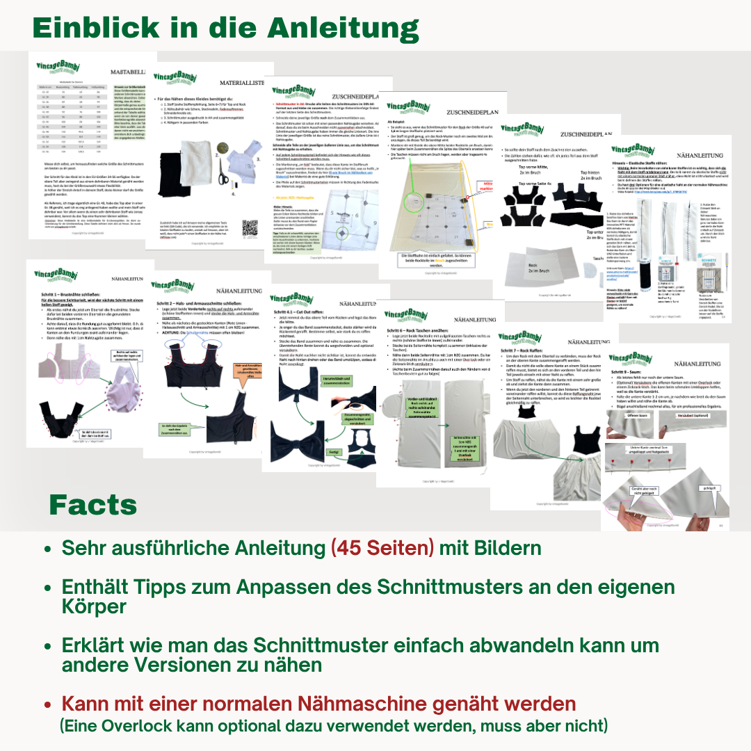 Orphelia Kleid Schnittmuster DEUTSCH