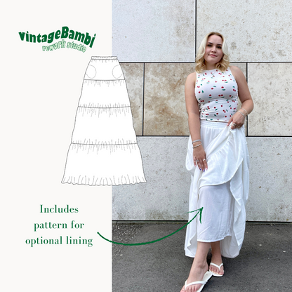 Anna maxiskirt sewingpattern ENGLISH