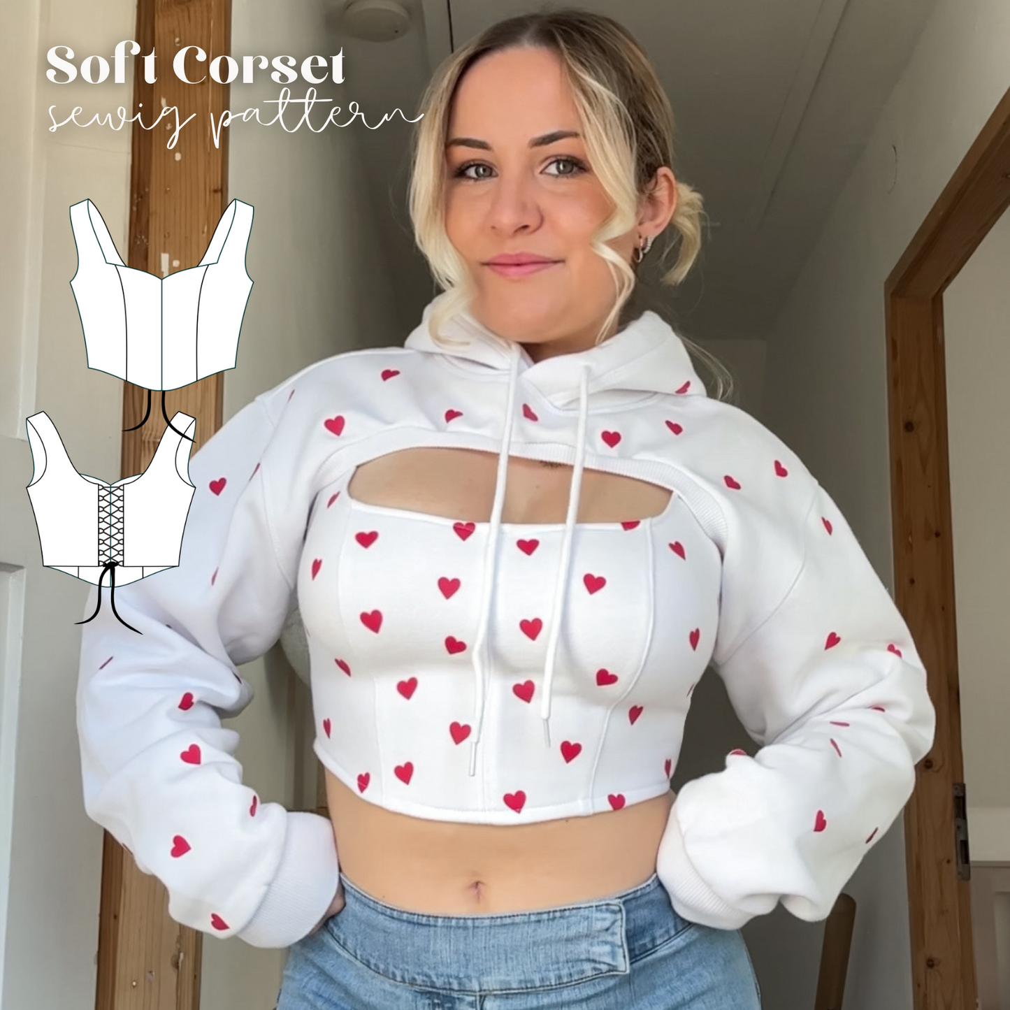 Soft-Korsett / Corsage Schnittmuster DEUTSCH