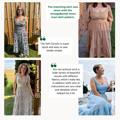 Soft-corset/corsage sewingpattern ENGLISH