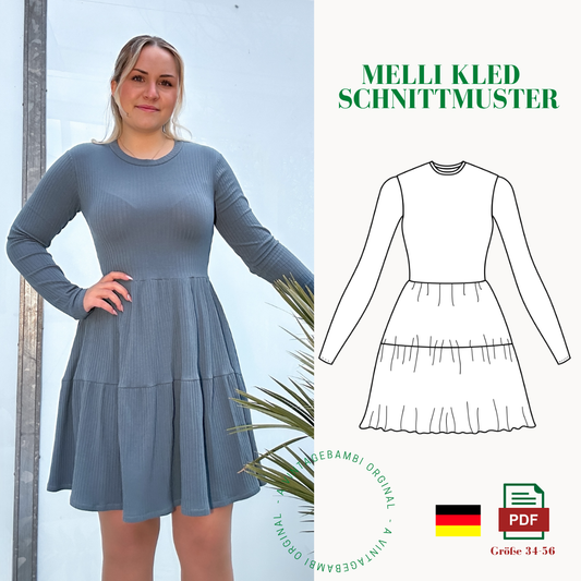 Melli Kleid Schnittmuster DEUTSCH