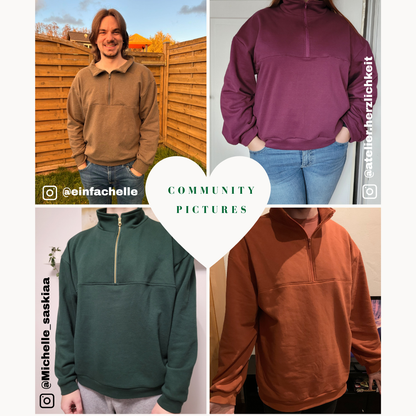 Sammy Sweatshirt Schnittmuster DEUTSCH