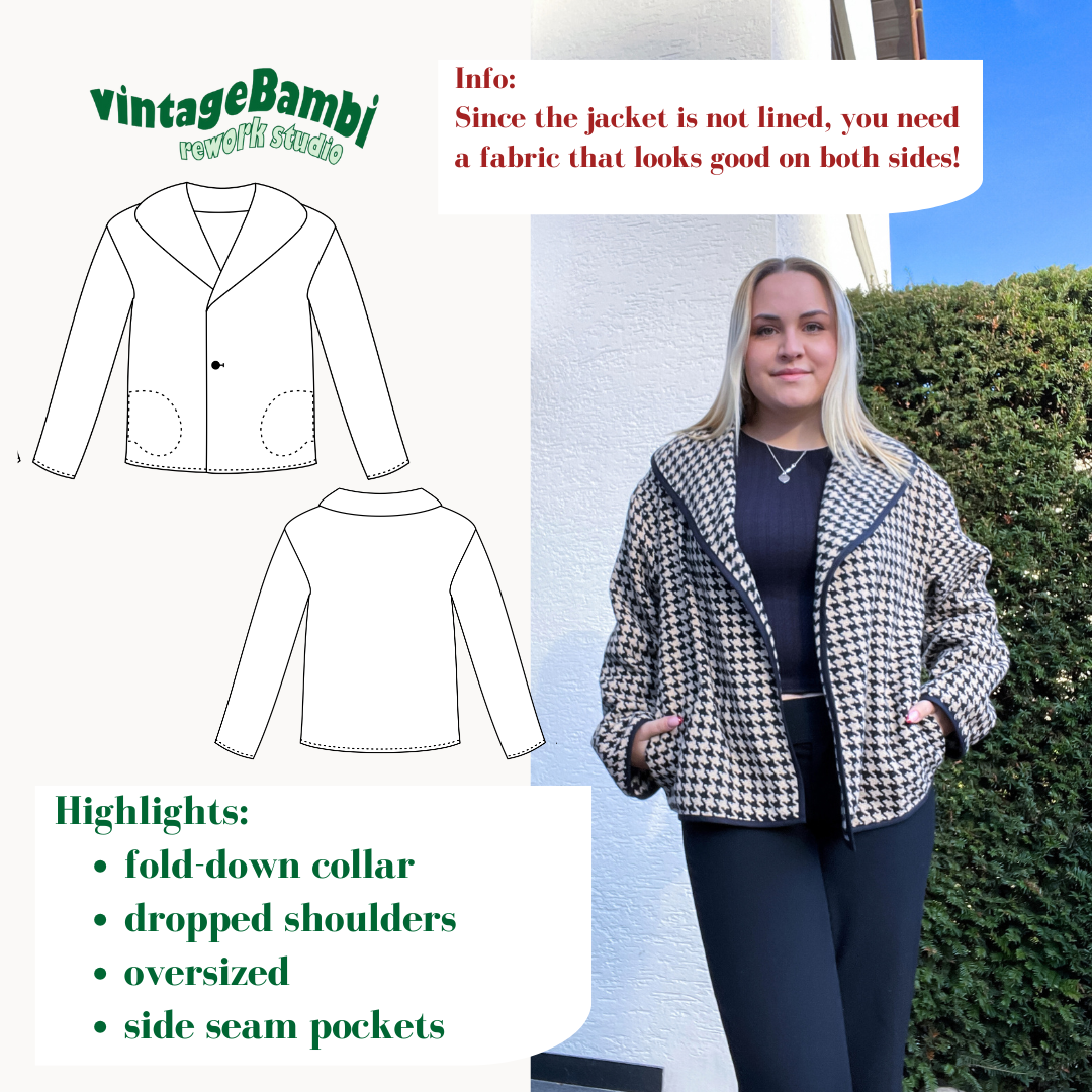 Sarah jacket sewingpattern ENGLISH