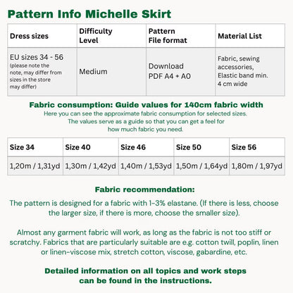 Michelle skort sewingpattern ENGLISH